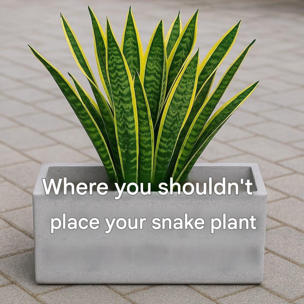 Never place your snake plant in this spot!